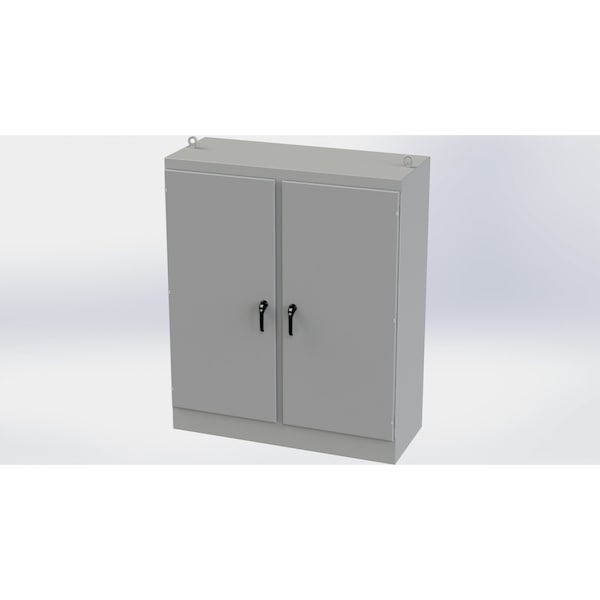 3 Point Latch with Padlock/Keylock Handle Electrical Enclosures, 72 in H, 24 in D, 60 in W